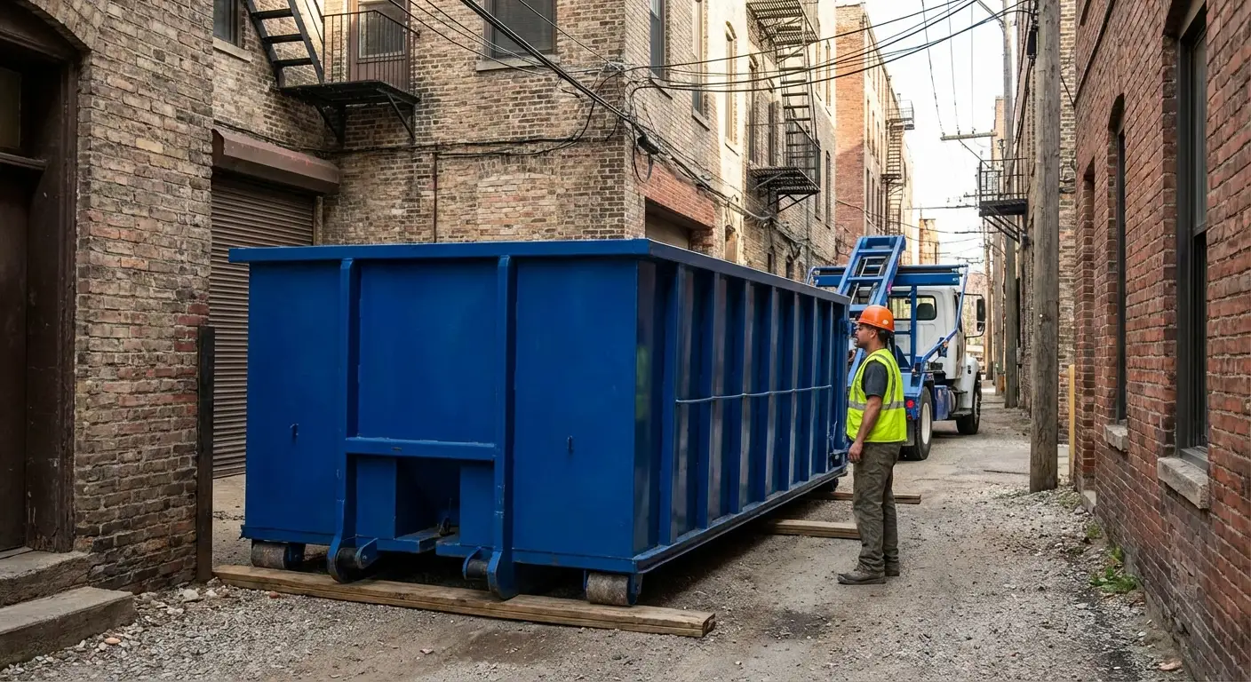 Narrow alley access challenges in Fargo