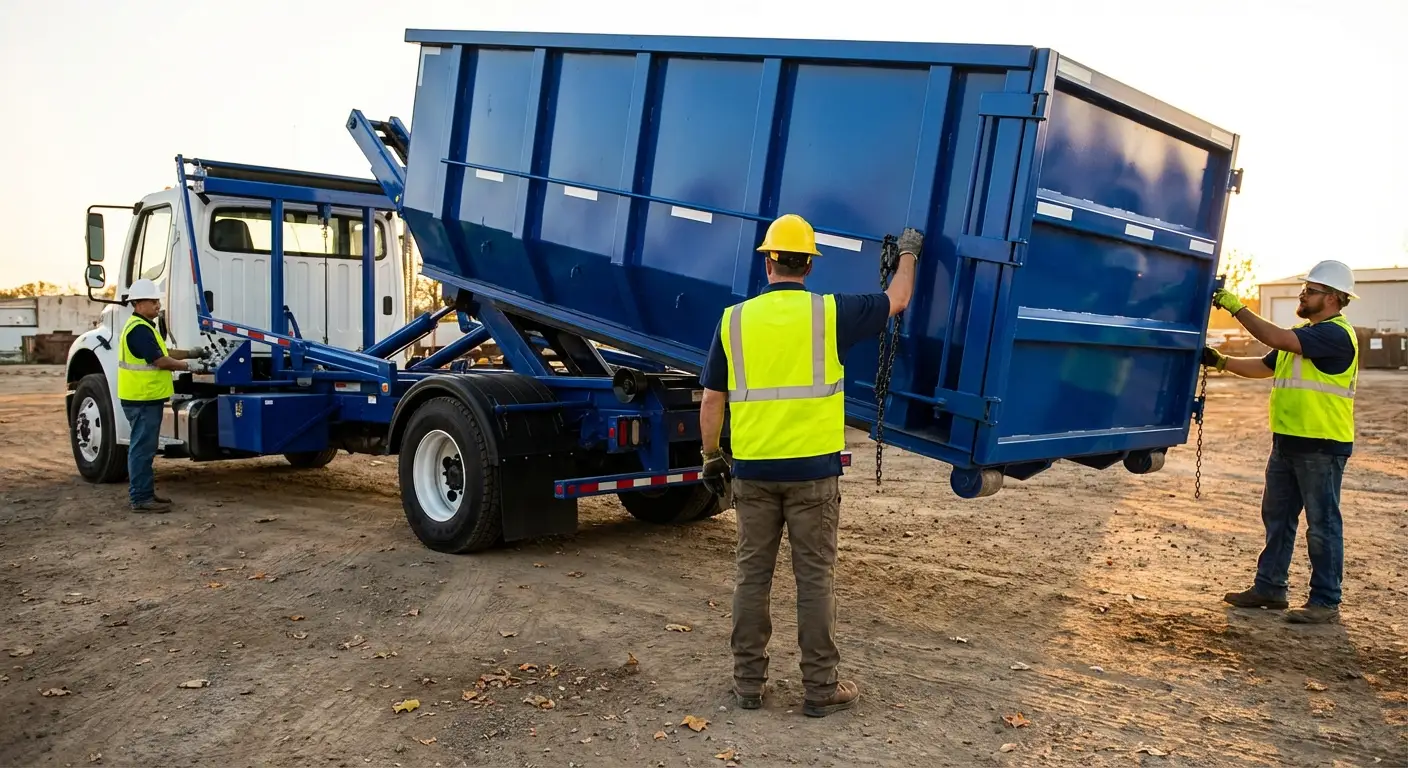Commercial debris containment dumpster in Fargo, ND
