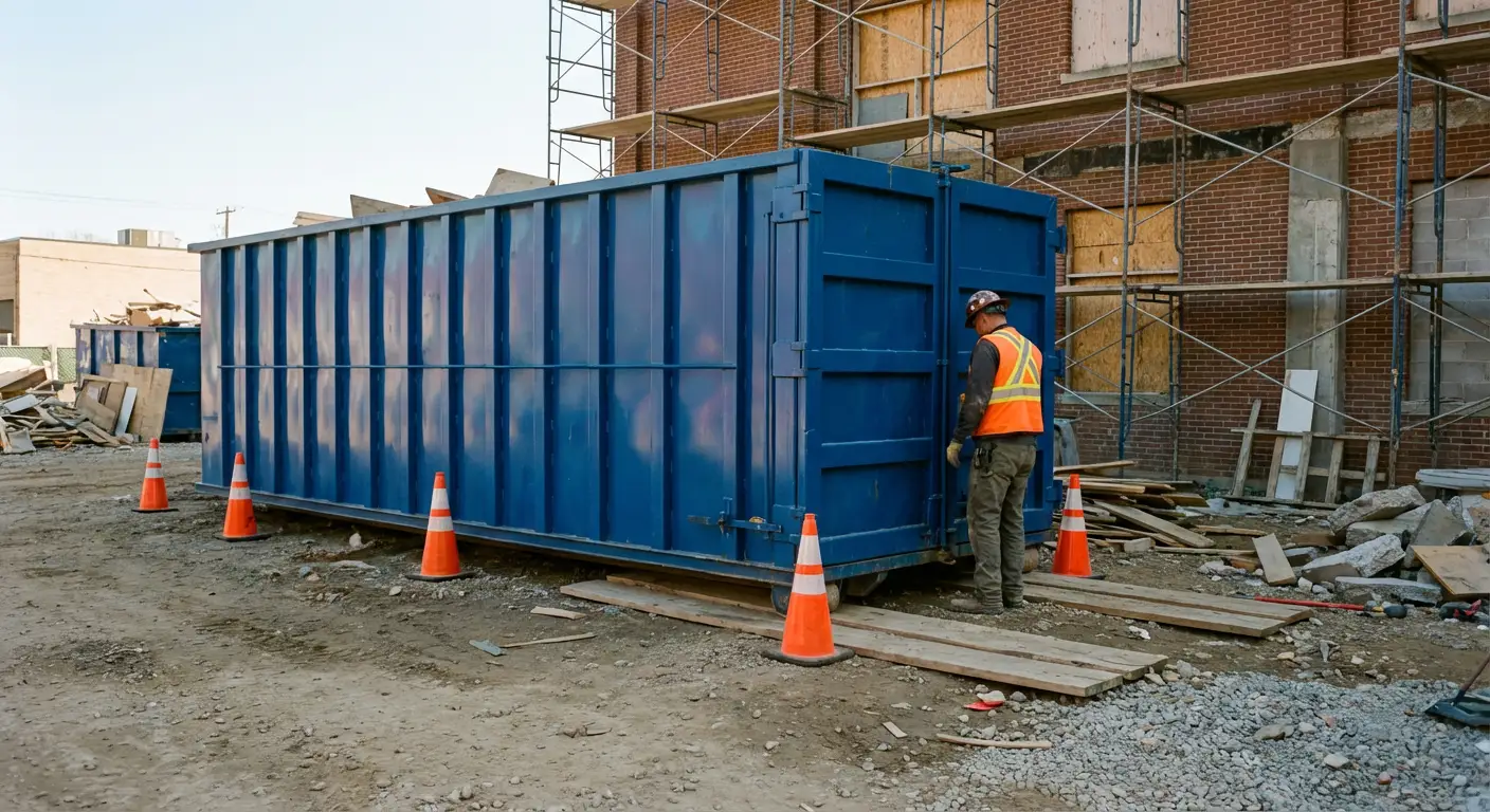 Safety inspection of dumpster placement site in Fargo, ND