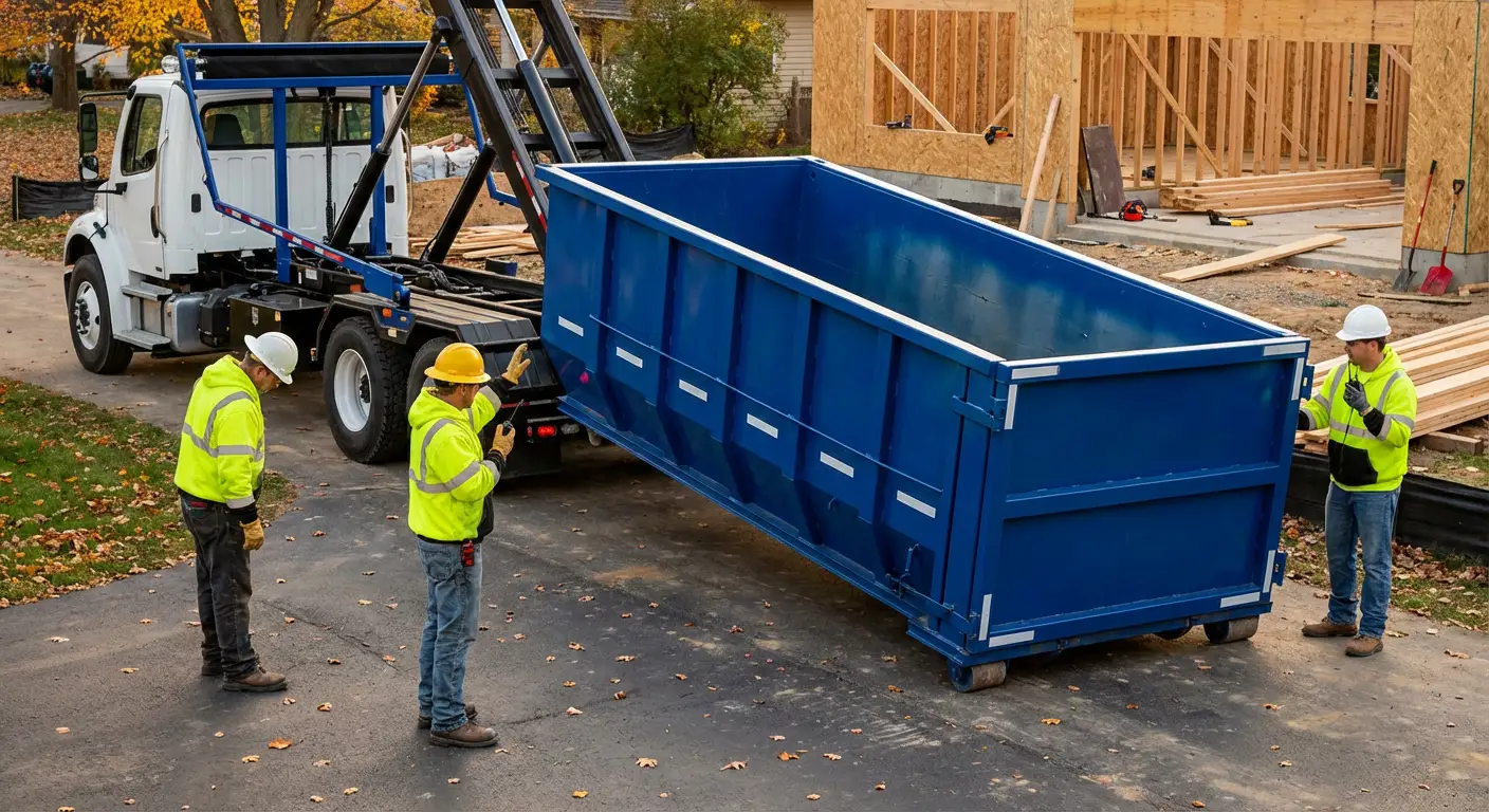 Construction dumpster delivery and waste management in Fargo, ND