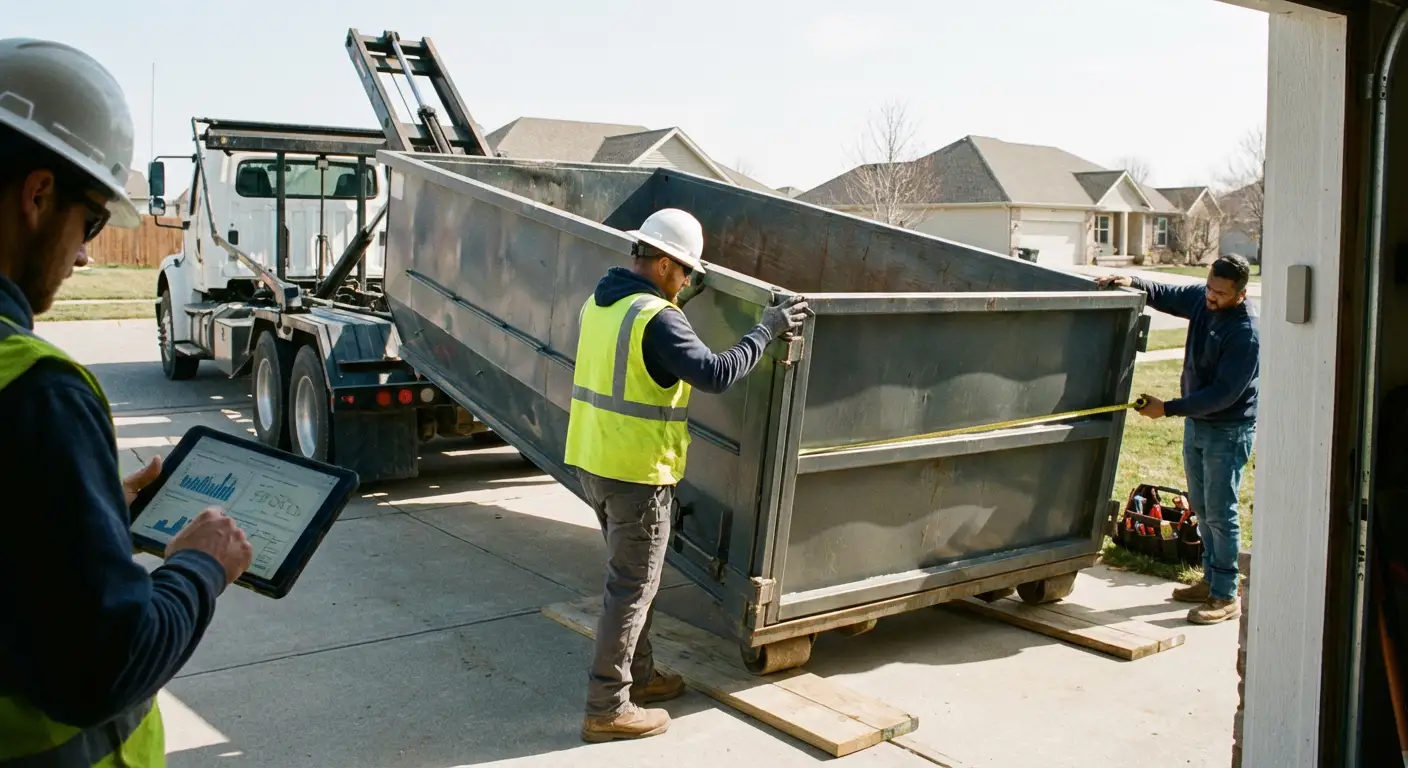 Roll-off dumpster dimensions and capacity guide in Fargo, ND